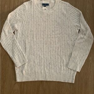 Karen Scott Cream Cable Knit Sweater